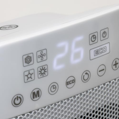 Spear & Jackson 38885 Digital Electric Heater with LED Display/Cooling and Eco Mode/Oscillating and Timer Function / 29 x 19 x 14cm / 1500W - Image 3