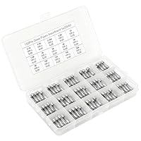 150 Stück Feinsicherungen Sortiment Set 15 Values Glassicherung 0.1 0.2 0.25 0.5 1 1.5 2 3 4 5 8 10 12 15 20A 250V Sicherungen Glasrohrsicherungen Schnellschlag Transparente Aufbewahrungsbox, 5x20mm