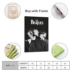 LORGL Poster décoratif sur toile The Beatles – Noir et blanc – Décoration murale moderne pour chambre à coucher – 40 x 60 cm - Les Beatles, Paul McCartney, John Lennon, RIngo Starr, George Harrison LORGL Poster décoratif sur toile The Beatles - Noir et blanc - Décoration murale moderne pour chambre à coucher - 40 x 60 cm – Image 2