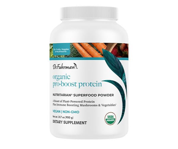 Dr. Fuhrman Suplemento em pó de proteína vegetal com ervilha, linhaça e chia, 7 g por porção, 60 porções