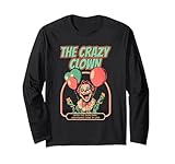 Photo Gallery il pazzo clown (scary quote & halloween graphic) maglia a manica Photo Gallery il pazzo clown (scary quote & halloween graphic) maglia a manica