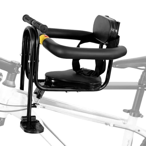 Kids Bike Seat Front Mounted Detachable with Handlebar & Foot Pedals For Child 1~3 Years with with All Adult MTB