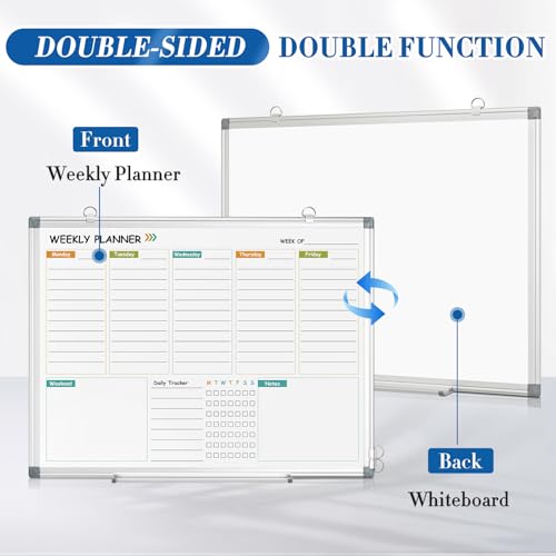 Calendrier hebdomadaire effaçable pour mur WALGLASS pour ne plus oublier vos notes - 2
