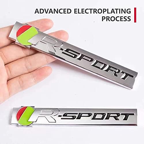 S R-Sport 3D Badge Auto Collant avec Logo pour Voiture - Compatible avec le Symbole Spécial (R-Sports Chrome) -[Test Pro