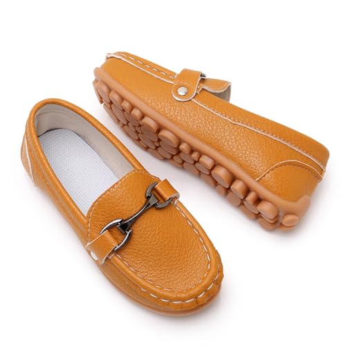 Image of RVROVIC Kids Girls Boys Slip-on Loafers Oxford PU Leather Flats Shoes(Toddler /Little Kid)