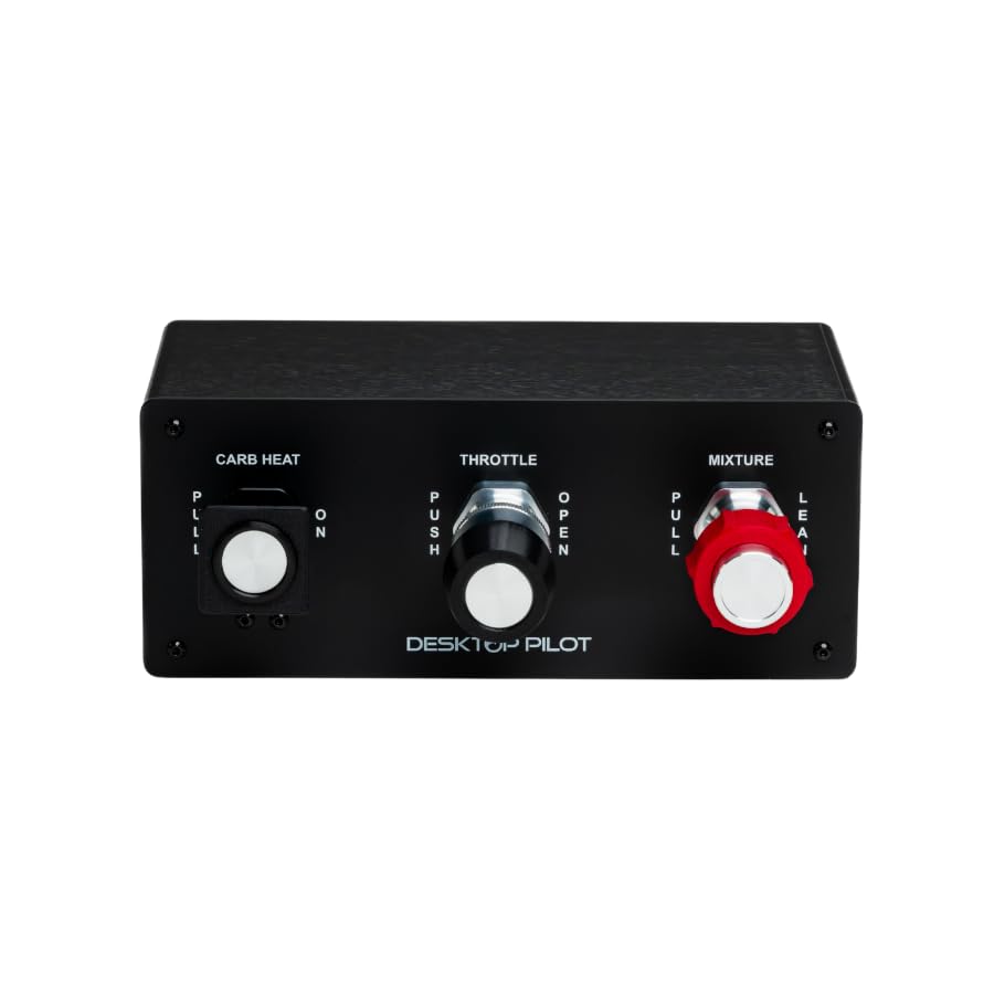 Desktop Pilot - Cessna 172 Carb Heat Throttle Quadrant – Upgraded V2 for Flight Simulators