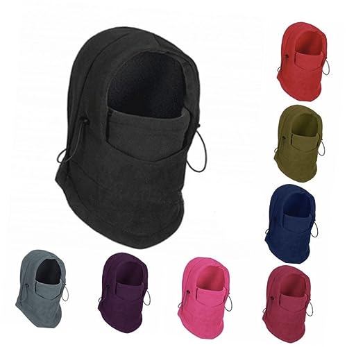 Balaclava térmica versátil 6 en 1 para hombre, gorro exterior cálido, máscara para esquí, protección para cuello y cara, ideal para ciclismo, esquí y caza, color verde militar miniatura 3