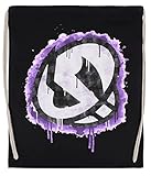 Chiusura con coulisse Luxogo Squadra Cranio Borsa da Palestra Nero con Coulisse Unisex Drawstring Bag Gym