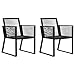 vidaXL 2X Gartenstuhl Sessel Stuhl Essstuhl Gartenmöbel Stühle Balkonstuhl Terrassenstuhl Gartenstühle Gartensessel Rattanstuhl Schwarz PVC Rattan