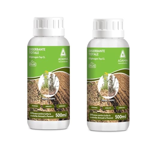 diserbante totale potente 500ml - erbicida glifosato totale per erba e prato - glifosate sistemico per erbacce - prodotto per diserbo pronto all'uso - disponibile in diversi pacchetti (2)
