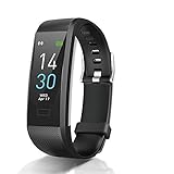 Fitness Tracker with Heart Rate Blood Pressure Blood Oxygen Sleep Monitor Temperature Monitor, Activity Tracker Smart Watch Pedometer Step Counter for iPhone & Android Phones for Kids Man Women(Black)