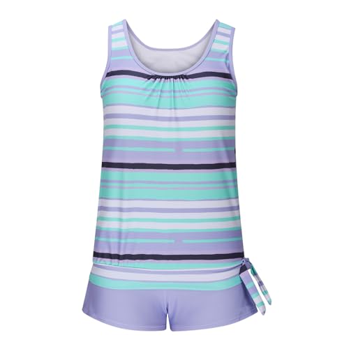 Generic Tankini Swimsuits for Women Tummy Control 2 Piece Modest Loose Fit Bathing Suits Blouson Tops with Boyshorts Swimwear2