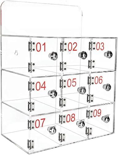 Lockable Acrylic Phone Storage Locker - Secure Device Management for Schools, Offices & Workplaces, Durable Organizer for Phones & Tablets, Ideal for Classrooms & Work Environments