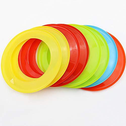 Hslife 10 Pcs 10\'\' Flying Rings, Ring Flying Discs, Flying Disc Rings for Outdoors Game(5 Colors) - Thumbnail 3