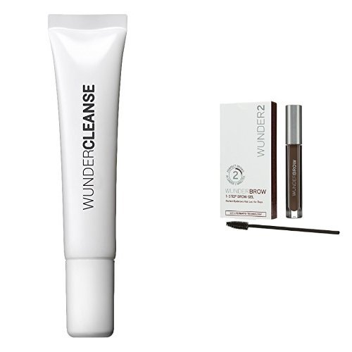 WUNDERCLEANSE Brow Cleanser and WUNDERBROW Perfect Eyebrows in 2 Mins - Black/Brown Duo Set