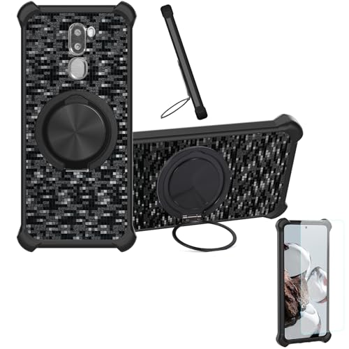 �Ή� Techpad Smartphone S6 �P�[�X Phone Case [1�� 9H+�d�x���� �K���X�t�B����][360°��]���X�^���h�A�}�O�l�b�g��]CX-11-HEI