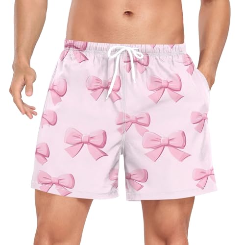 Beautiful Bow Tie Mens Swim Trunks with Compression Liner 4.7