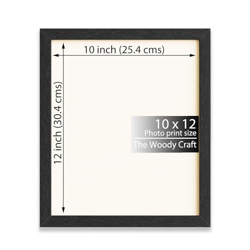 Image of Photo Frame 10x12 inch | Black Photo Frame For Wall With Bold Finish | Wall Frame For Home Decoration | Wooden Photo Frame With Acrylic Cover | Poster Frame For Eye-Catching Displays