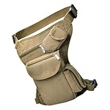 Homoyoyo Beintasche Motorrad Fahrradtasche aus Segeltuch Multifunktionale Outdoor Hüft und Oberschenkeltasche mit Schnallenverschluss Atmungsaktiv und Wasserabweisend für Camping Wandern
