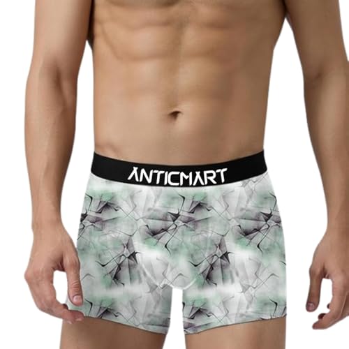 Image of Men's Extra Thin Elastic Ice Silk Underwear - Long, Comfortable, Breathable Boxer Brief Trunks (Pack of 3)