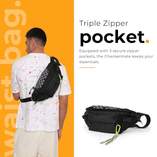 Image of Tressential Waist Bag for Men Women | Cross Body Fanny Pack Sling Bag for Hiking, Travel, Camping, Outdoor Sports, Cycling | Money Belt with Adjustable Strap (Black)