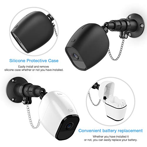 Arlo Pro Outdoor Mount with Anti-Theft Chain and Protective Case (3 Pack, Black)