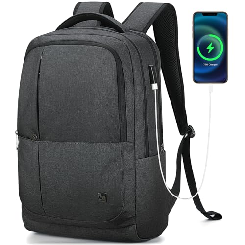 OIWAS Laptop Backpack 17 Inch For Men Business Backpack - Women Travel Daypack - Lightweight Large Backpack (Black)