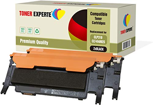 TONER EXPERTE Pack de 2 Compatibles CLT K4092S Negro Cartuchos de Tóner Láser para Samsung CLP 310, CLP 310N, CLP 315, CLP 315W, CLX 3170, CLX 3170FN, CLX 3175, CLX 3175FN, CLX 3175FW, CLX 3175N