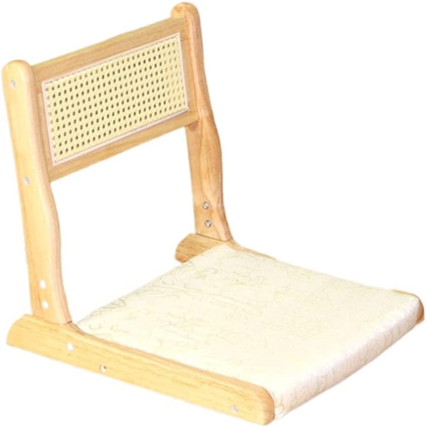 Foldable Tatami Floor Chair Living Room Seat for Bay Window Portable Legless with Back Support