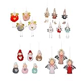 Bonito regalo de Navidad: el colgante de muñeco de decoración del árbol de Navidad traerá un elegante ambiente navideño a muchas escenas navideñas, su apariencia linda es muy popular entre los niños, puede dárselo a sus amigos o familiares y dejar que funcione para usted, dejándolo con buen recuerdos y sorpresas