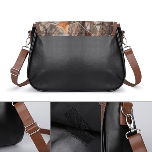 Camouflage Branches Crossbody Bag Anti-Theft Side Shoulder Bags Adjustable Leather Messenger Bag Unisex3