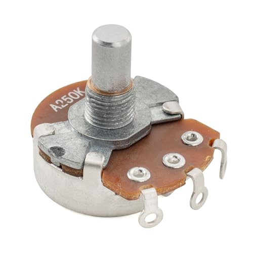 Potentiomètre A250K Alpha à axe plein court pour lutherie