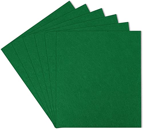 Image of SAVITA 5Pcs 10x9 Inch 3mm Thick Felt Sheets, Stiff Felt Hard Craft Fabric Squares for Kids DIY Crafts Patchwork Embroidery Sewing Crafting Project (Green)
