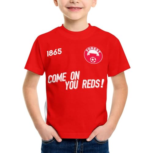 Camiseta de fútbol para niños y niñas, camisetas retro personalizadas con número de nombre, regalos de fútbol para niños, 100% poliéster, transpirable, Nottingham Forest, 5-13 Years