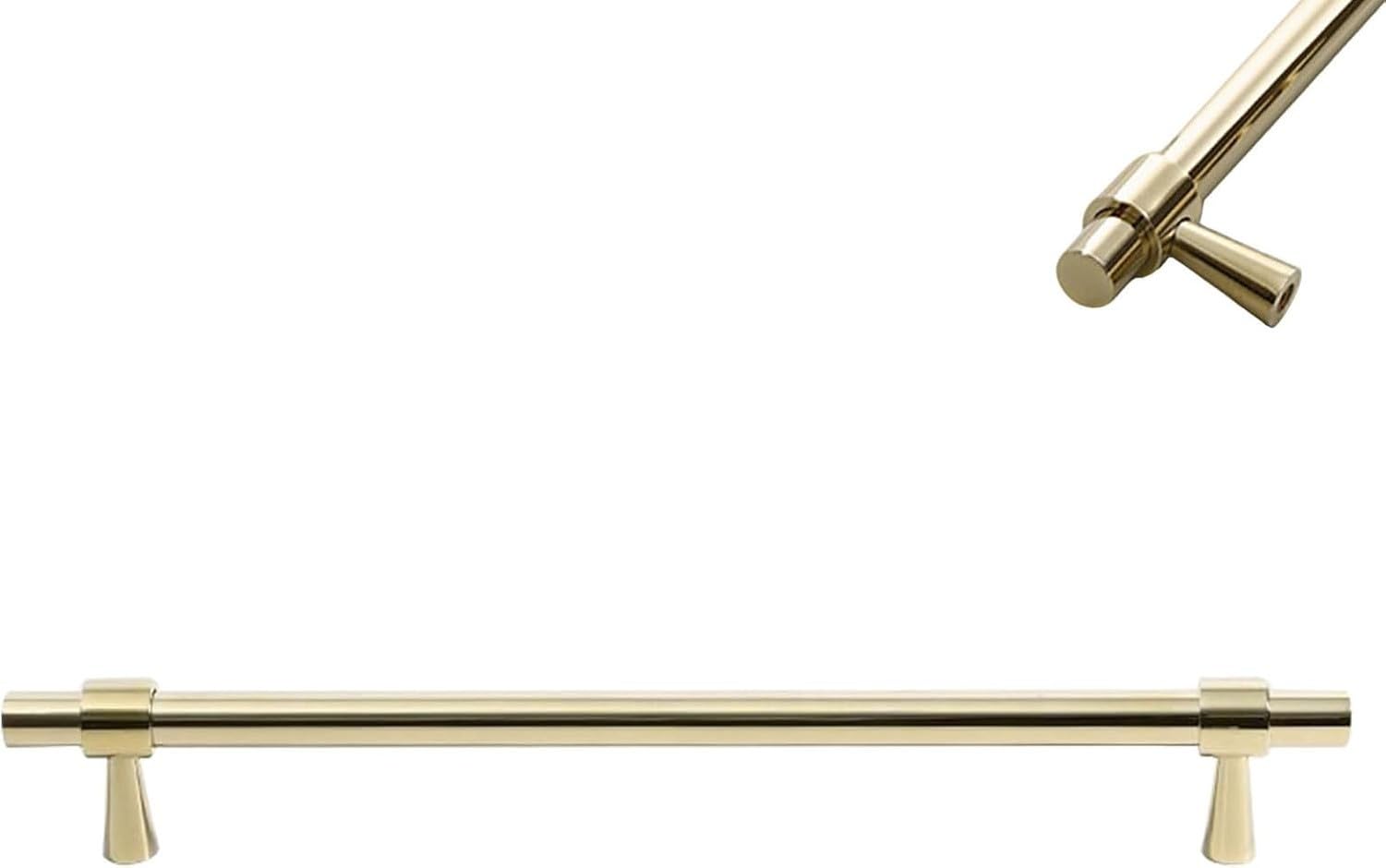 Goldene Möbelgriffe Messing 2er Set, Gold, Hole Centers：192mm/7.6in