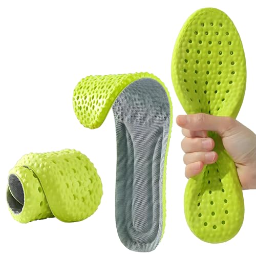 高反発 【2組セット】立ち仕事 インソール 疲れない 衝撃吸収 柔らかい なかじき 靴 男性用 中敷き メンズ レディース 足が疲れないインソール クッション性高い スポーツ・ランニング・スニーカー・日常に最適 インナーソール 靴 通気性 蒸れない 汗吸収 軽量 (グレー, 23.5-24.5cm)