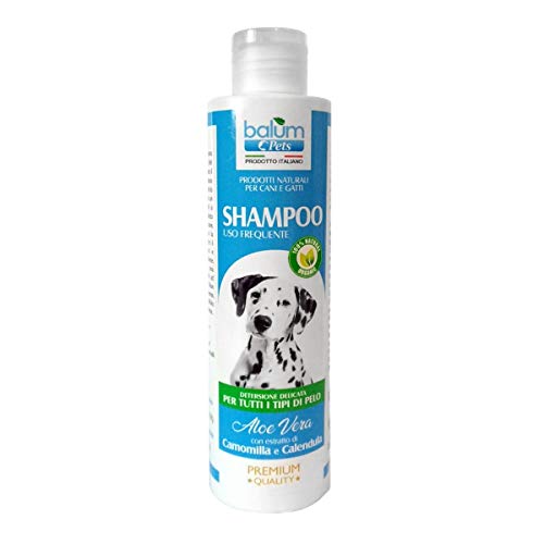 Shampoo Biologico Per Cani Pelo Corto Proprietà Antingiallimento Antiprurito Antibatteriche e Antisettiche Per Pelle Secca e Manti Impoveriti Con Estratto Di Calendula e Camomilla MADE IN ITALY 200 ml