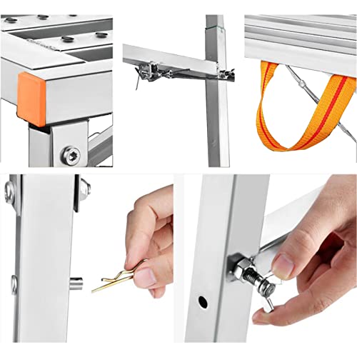 Échelle pliante portable multifonctionnelle 200 cm en métal pour échafaudage domestique