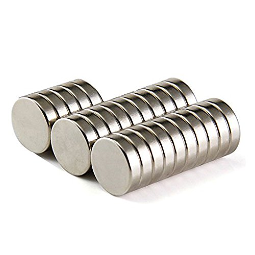 Wotoy Dekorative Kühlschrankmagnete aus gebürstetem Nickel, 16 x 3 mm, 10 Stück Cover