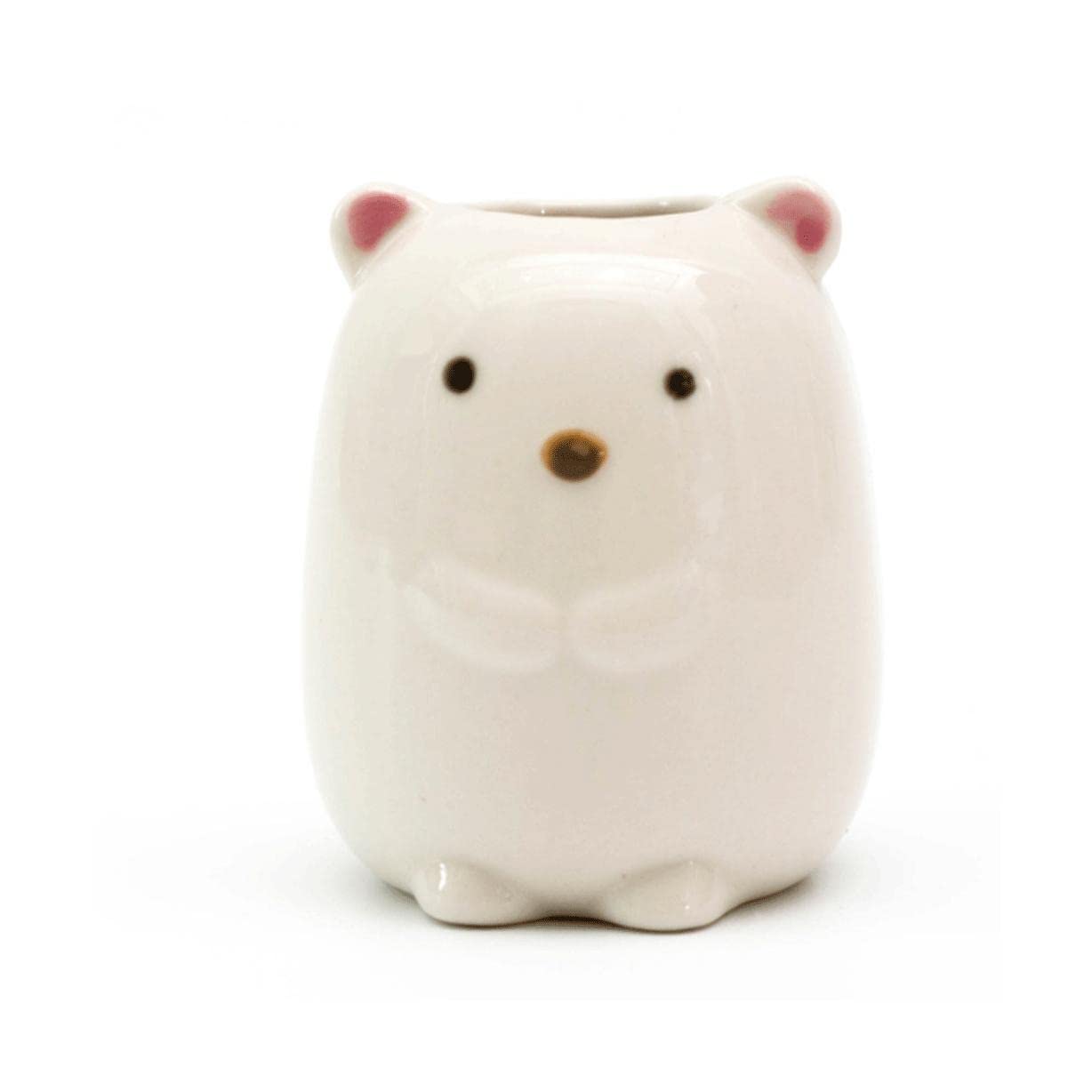 Wdwdw White A Toothpicks Dispenser Toothpick Box Fashion Ceramic Holder Cute Animal Container Toothbrush Holder