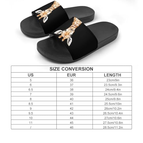 Cute Giraffe House Sandals Non-Slip Bathroom Slippers Beach Summer Shoes for Men Women2