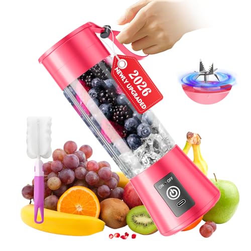 Image of Cordless Portable Personal Size Blender - Mini Blender Make Smoothies and Shakes, 380Ml BPA Free Travel Cup, Powerful Blending Suit in Office /Home /Gym