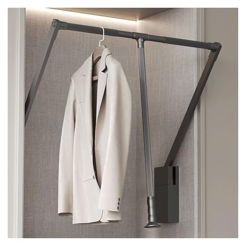 PFDHK Barra De Ropa Abatible, Ajustable De 510 A 1200 Mm, con Elevación For Armario Colgante, Capacidad De Peso De 25 Kg, Ahorra Espacio Y Permite Colgar Ropa.(890-1200mm)