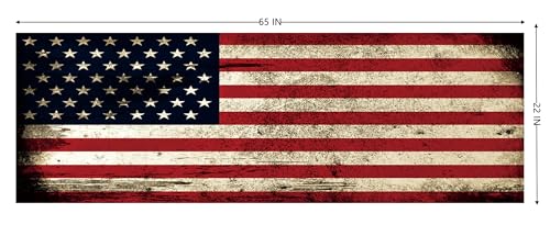 Image of Rear Window Decals for Trucks - 65x22 in Back Window American Flag Decals Fit Most Pickup Trucks SUV, Vinyl Back Window Decal Truck Rear Window Graphics for Personalized