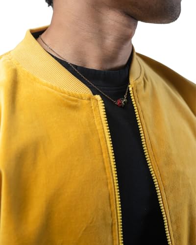 Men’s Velvet Bomber Jacket,Lightweight Front Zipper, Full Sleeve Windbreaker Regular Fit Smooth Velvet Jackets4