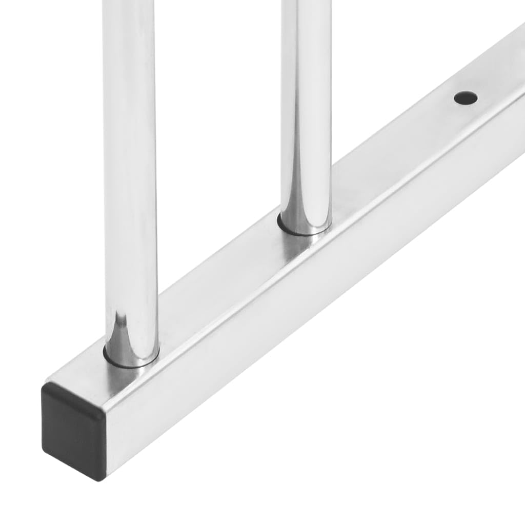 vidaXL Porte-vélos pour 2 Vélos, Support de Bicyclettes avec Rangement, Râtelier de Vélo au Sol Garage Jardin Terrasse, Acier Galvanisé