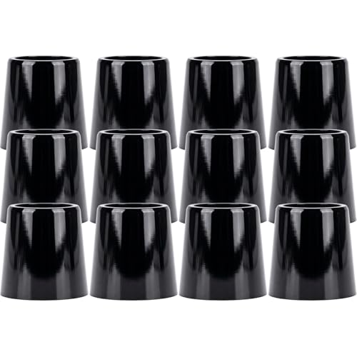 Lunarthos 12 Pack Solid Black Golf Iron Ferrules for .355 & .370 Tapered Shafts Multiple Length Options (0.500 0.750 1.000) for Iron & Wedge Re-Shafting