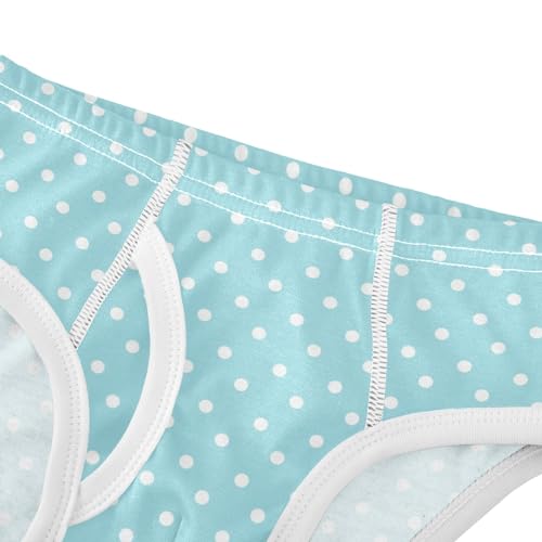 ODAWA Turquoise Blue Polka Dots Little Boy Boxer Briefs Children's Underwear 4t Boxer Briefs Boys4