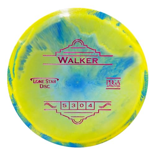 Lone Star Disc Delta 2 Walker | Overstable Disc Golf Midrange | 170g+ | Stiff, Grippy Base Plastic | Good Headwind Fighter | Colors May Vary