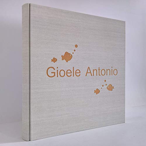Album fotografico in tela di lino con NOME e PESCIOLINI, COLORE E FORMATO PERSONALIZZABILI nascita battesimo compleanno comunione vacanze viaggio bambino